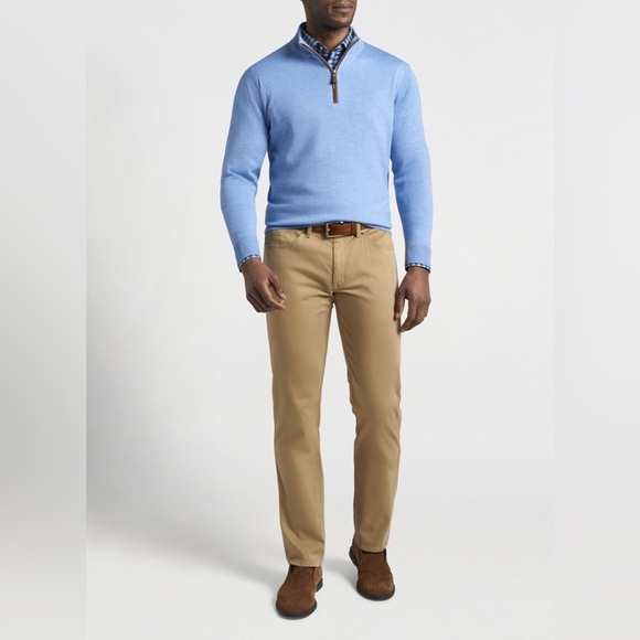 Peter Millar Blue Soft Cashmere 1/4 Zip Pullover XL - Picture 7 of 8